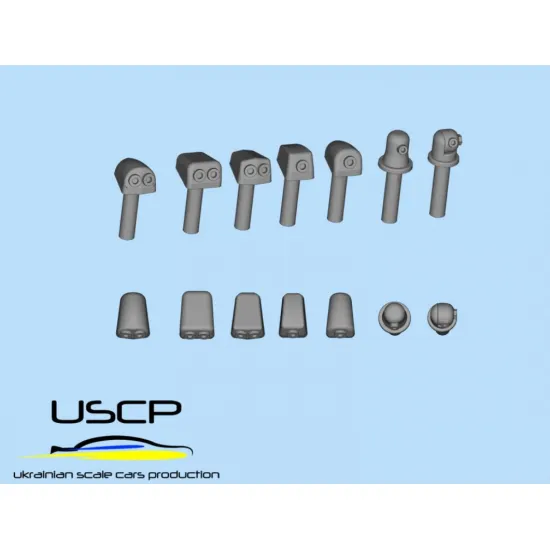 Uscp 24a121 1/24 Windshield Washer Nozzles Set Accessories Kit