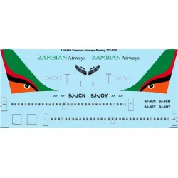 26decals 144-449 1/144 Zambian Airways Boeing 737-200 Laser Decal