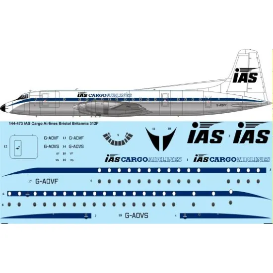 26decals 144-473 1/144 Ias Bristol Britannia 300 Laser Decal