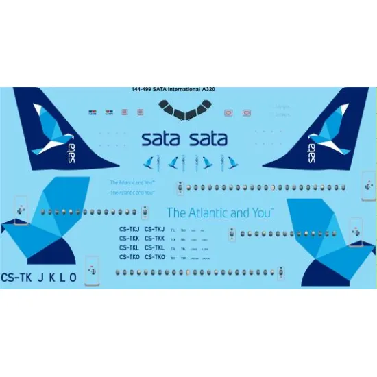 26decals 144-499 1/144 Sata Airbus A320 Laser Decal