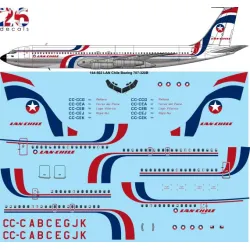 26decals 144-502 1/144 Lan Chile Boeing 707-320b Laser Decal