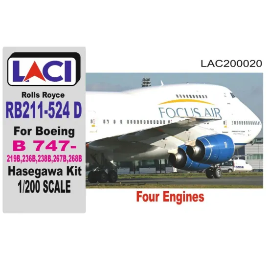 Laci 200020 1/200 Rb211-524 D4 For Boeing 747-200 Hasegawa