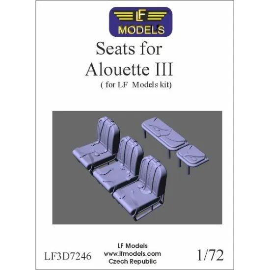 Lf Models 3d7246 1/72 Seats For Alouette Iii For Lf Models