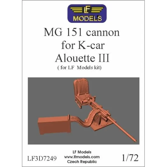Lf Models 3d7249 1/72 Mg 151 Cannon For K-car Alouette Iii For Lf Models