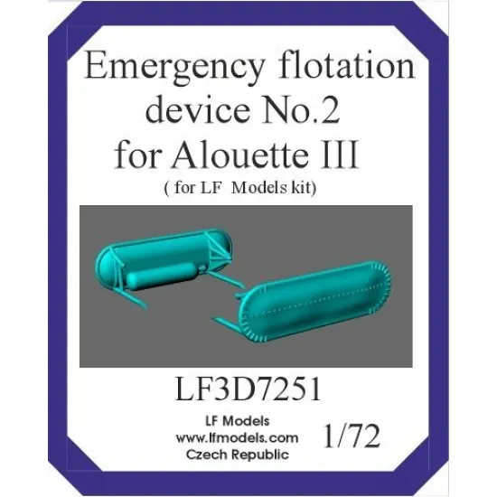 Lf Models 3d7251 1/72 Emergency Flotation Device No.2 For Alouette Iii Lf Models