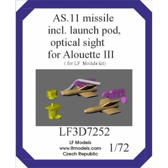Lf Models 3d7252 1/72 As.11 Missile Launch Pod Optical Sight For Alouette Iii