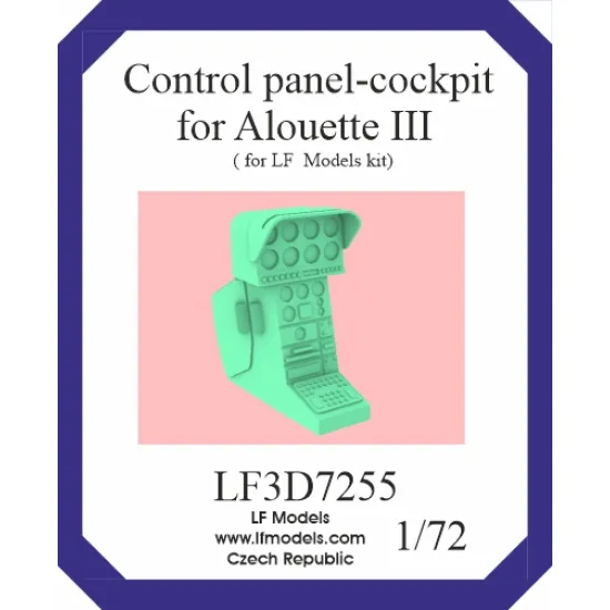 Lf Models 3d7255 1/72 Control Panel-cockpit Alouette Iii Lf Models