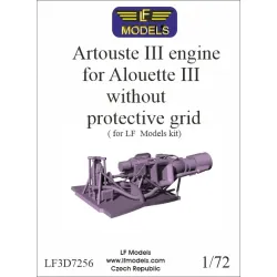 Lf Models 3d7256 1/72 Artouste Iii Engine For Alouette Iii W/O Protective Grid Lf Models
