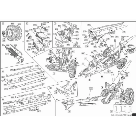 Ace 72607 1/72 Ordance B L 4/5inch Med Field Gun Mk 2 On Carriage 5/5inch Mk 2