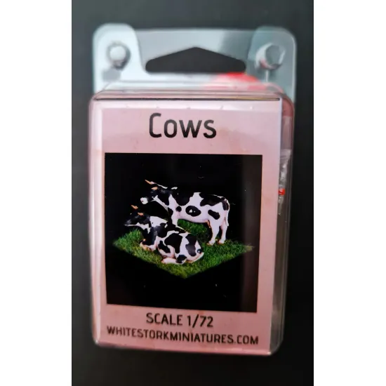 White Stork Miniatures F72002 1/72 Cows Resin, Unpainted, Unassembled Kit
