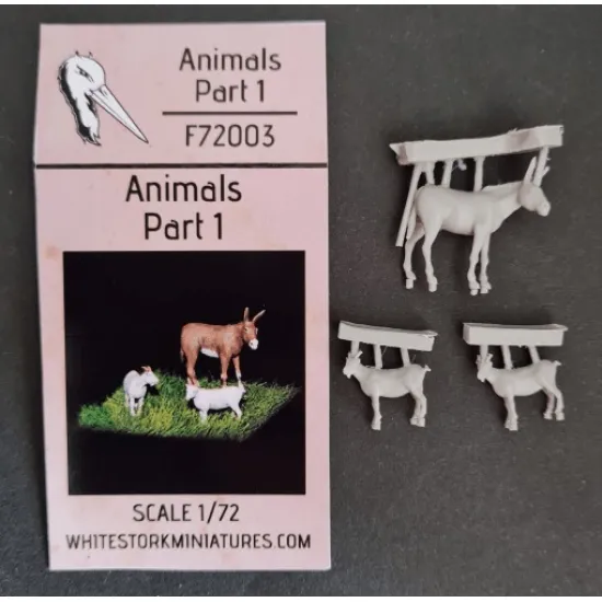 White Stork Miniatures F72003 1/72 Animals Resin, Unpainted, Unassembled Kit