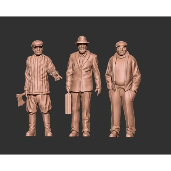 White Stork Miniatures F72004 1/72 Civilian Figures Part 1 Resin, Unpainted, Unassembled Kit