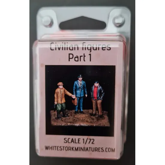 White Stork Miniatures F72004 1/72 Civilian Figures Part 1 Resin, Unpainted, Unassembled Kit