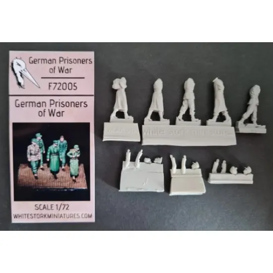 White Stork Miniatures F72005 1/72 Figures German Prisoners Of War Resin Unpainted Unassembled