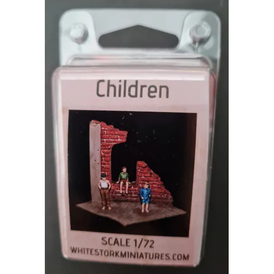 White Stork Miniatures F72009 1/72 Figures Children Resin, Unpainted, Unassembled