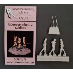 White Stork Miniatures F72011 1/72 Japanese Infantry Soldiers Resin, Unpainted Unassembled