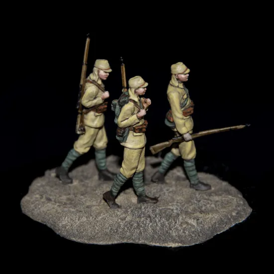 White Stork Miniatures F72011 1/72 Japanese Infantry Soldiers Resin, Unpainted Unassembled