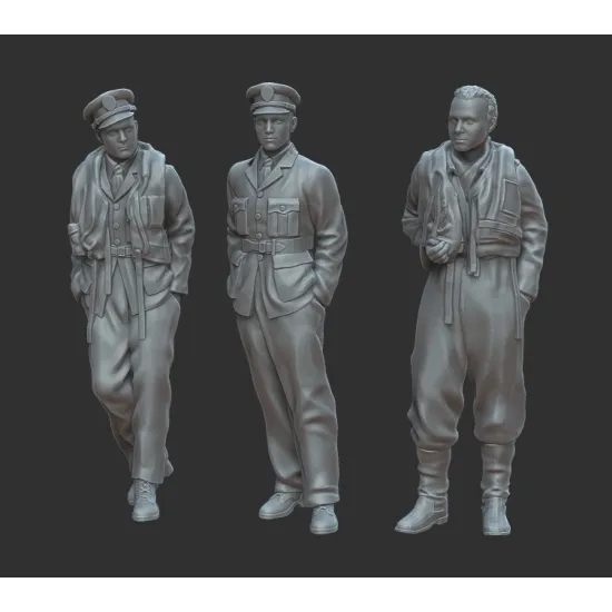 White Stork Miniatures F72018 1/72 Battle Of Britain Polish Pilots Resin Unpainted Unassembled