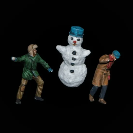 White Stork Miniatures F72019 1/72 Winter Fun Figures Civilians Resin Unpainted Unassembled