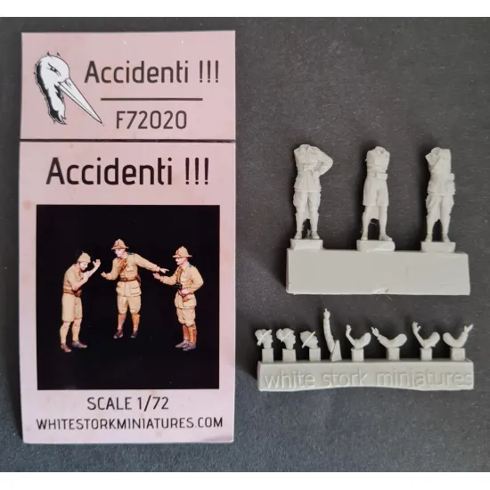 White Stork Miniatures F72020 1/72 Italian Infantri Accidenti Resin Unpainted Unassembled