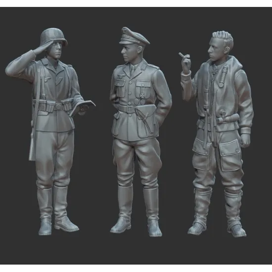 White Stork Miniatures F72021 1/72 Luftwaffe Officers Resin Unpainted Unassembled