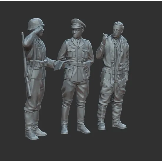 White Stork Miniatures F72021 1/72 Luftwaffe Officers Resin Unpainted Unassembled