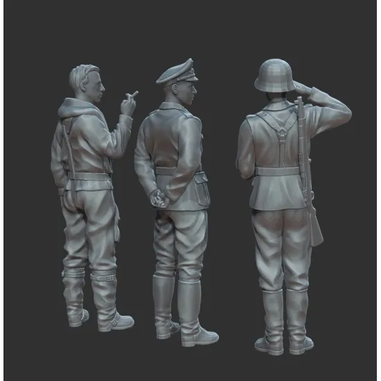 White Stork Miniatures F72021 1/72 Luftwaffe Officers Resin Unpainted Unassembled