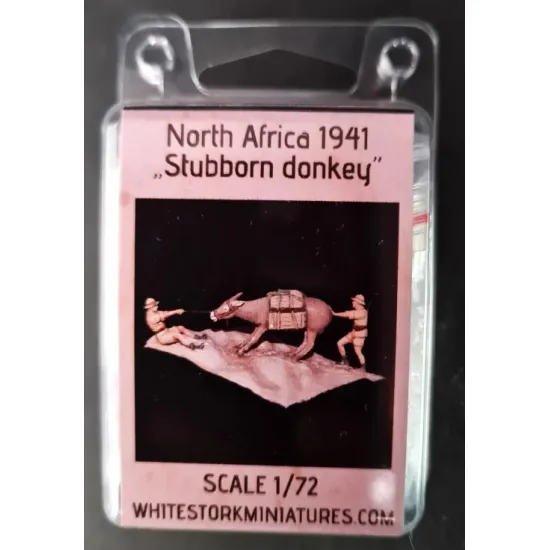 White Stork Miniatures F72023 1/72 North Africa 1941 Stubborn Donkey Resin Unpainted Unassembled