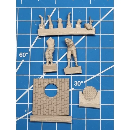 White Stork Miniatures F72026 1/72 Soviet And German Soldiers Ww2 Come Out Resin Unpainted Unassembled Kit