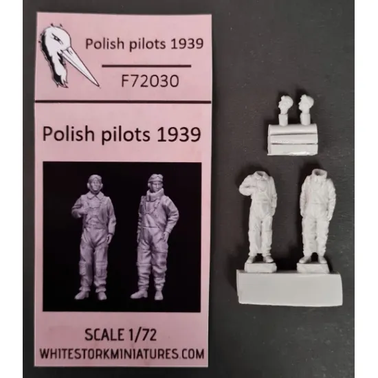 White Stork Miniatures F72030 1/72 Polish Pilots Ww2 Resin Unassembled Unpainted