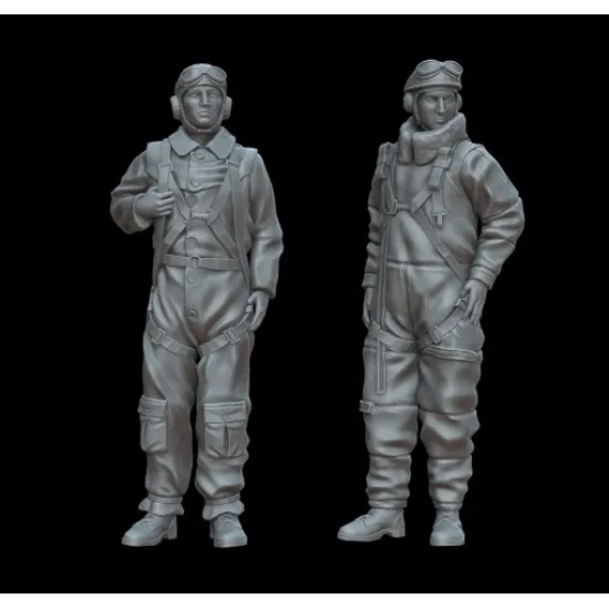 White Stork Miniatures F72030 1/72 Polish Pilots Ww2 Resin Unassembled Unpainted
