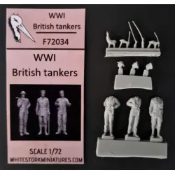 White Stork Miniatures F72034 1/72 Wwi British Tankers Resin Unassembled Unpainted