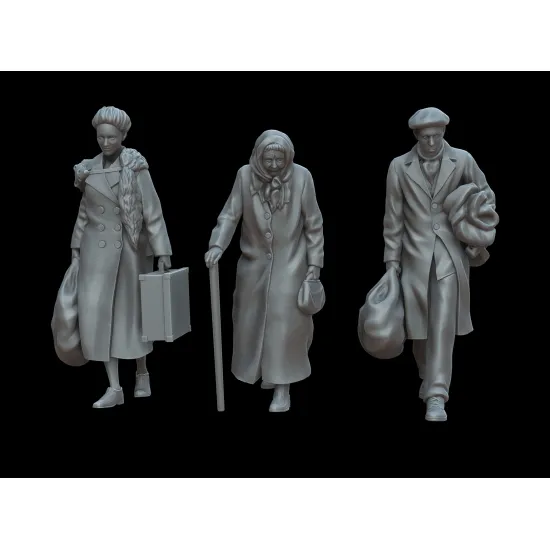 White Stork Miniatures F72036 1/72 Civilian Figures Resin Unassembled Unpainted