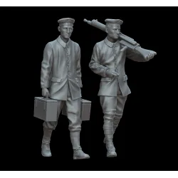 White Stork Miniatures F72039 1/72 Wwi German Soldiers With Mg 08/15 Resin Unassembled Unpainted
