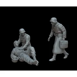 White Stork Miniatures F72041 1/72 Ww2 German Soldiers Medic Medic Resin Unassembled Unpainted