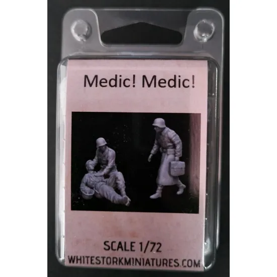White Stork Miniatures F72041 1/72 Ww2 German Soldiers Medic Medic Resin Unassembled Unpainted