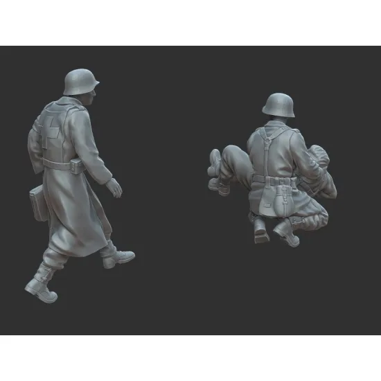White Stork Miniatures F72041 1/72 Ww2 German Soldiers Medic Medic Resin Unassembled Unpainted