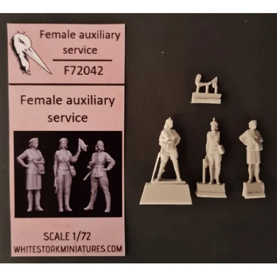White Stork Miniatures F72042 1/72 Ww2 Female Auxiiliary Service Resin Unassembled Unpainted
