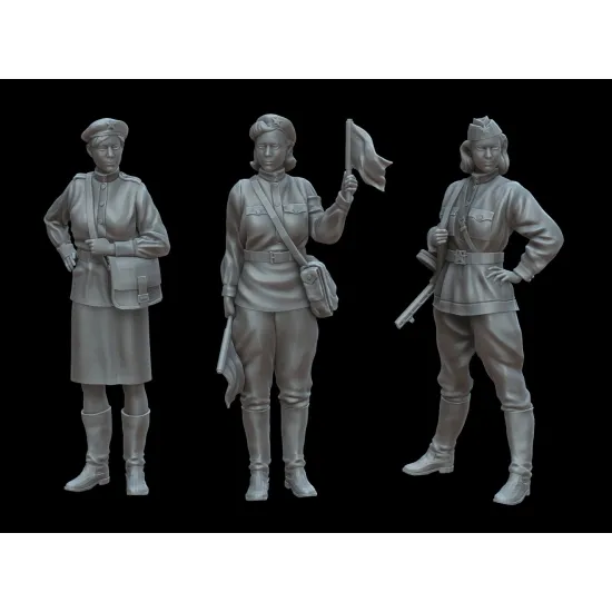 White Stork Miniatures F72042 1/72 Ww2 Female Auxiiliary Service Resin Unassembled Unpainted