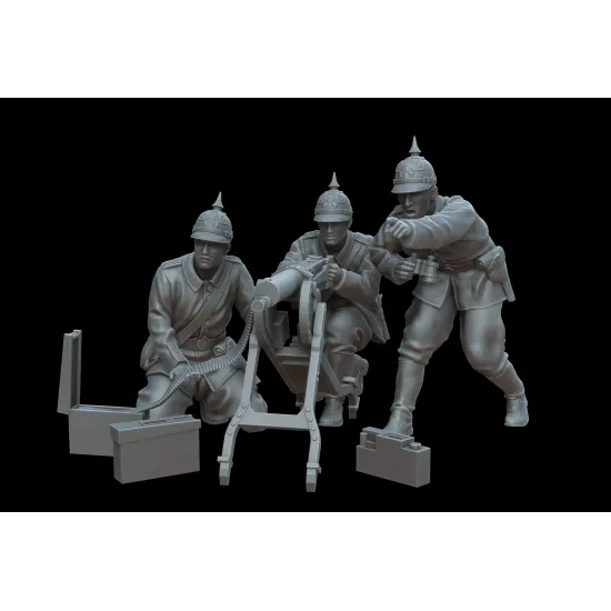 White Stork Miniatures F72045 1/72 Wwi German Team Mg08/15 Resin Unassembled Unpainted