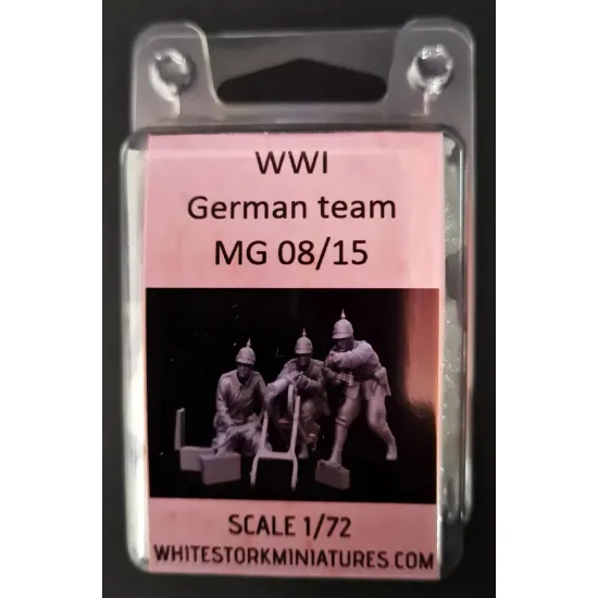 White Stork Miniatures F72045 1/72 Wwi German Team Mg08/15 Resin Unassembled Unpainted