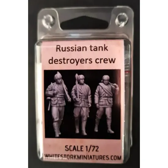 White Stork Miniatures F72046 1/72 Ww2 Russian Tank Destroyers Crew Resin Unassembled Unpainted