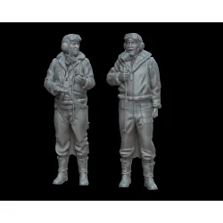 White Stork Miniatures F72047 1/72 Ww2 British Pilots Resin Unassembled Unpainted