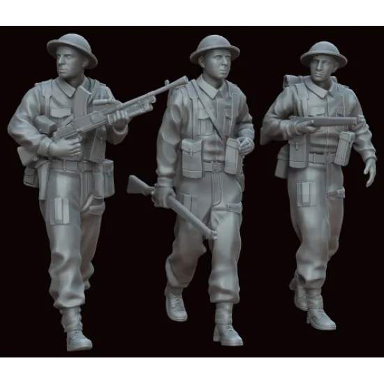 White Stork Miniatures F72050 1/72 Ww2 British Infantry On Patrol Resin Unassembled Unpainted