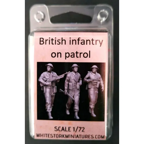 White Stork Miniatures F72050 1/72 Ww2 British Infantry On Patrol Resin Unassembled Unpainted