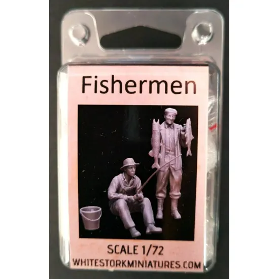 White Stork Miniatures F72054 1/72 Fishermen Resin Unassembled Unpainted Kit