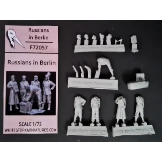 White Stork Miniatures F72057 1/72 Russians In Berlin Ww2 Resin Unassembled Unpainted Kit