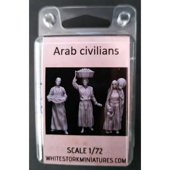 White Stork Miniatures F72058 1/72 Arab Civilians Resin Unassembled Unpainted