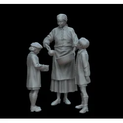 White Stork Miniatures F72064 1/72 Dinner At Grandma Resin Unassembled Unpainted Kit