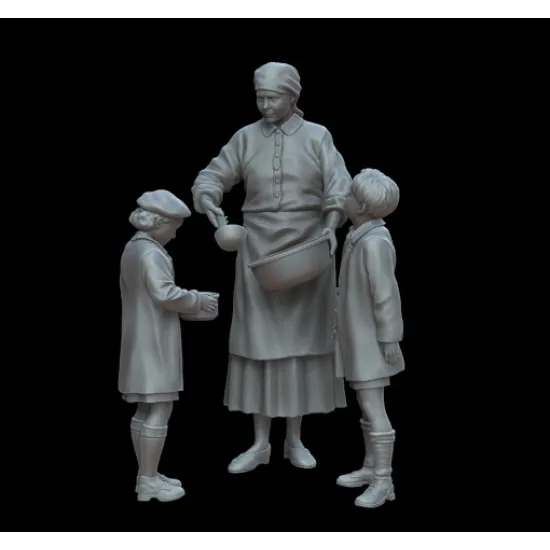 White Stork Miniatures F72064 1/72 Dinner At Grandma Resin Unassembled Unpainted Kit